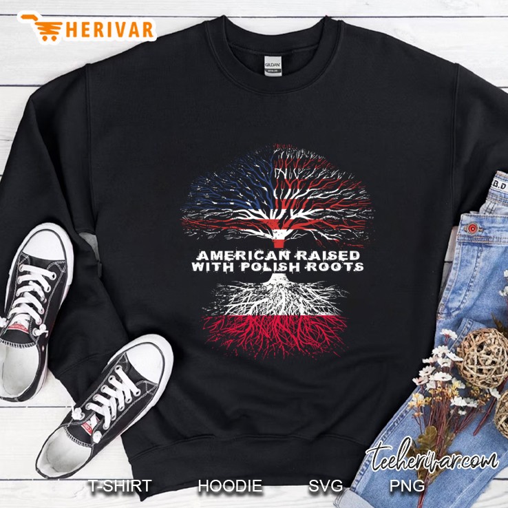 American Raised With Polish Roots Poland Pullover Mugs