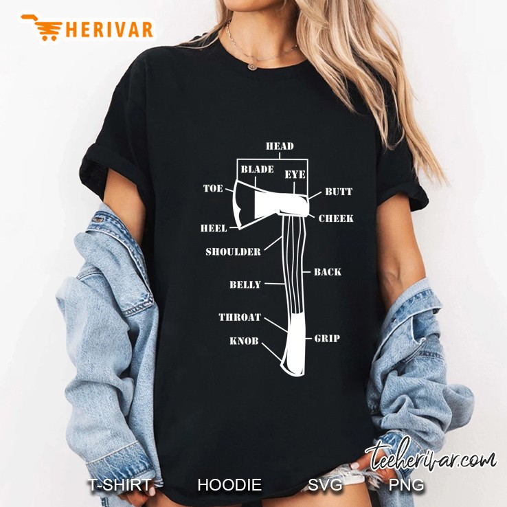Axe Throwing Anatomy Outdoorsman Hatchet Throwing Gift Ladies Tee