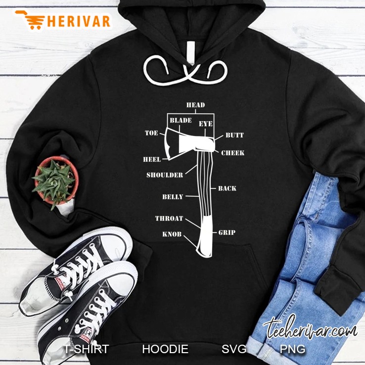 Axe Throwing Anatomy Outdoorsman Hatchet Throwing Gift Hoodie
