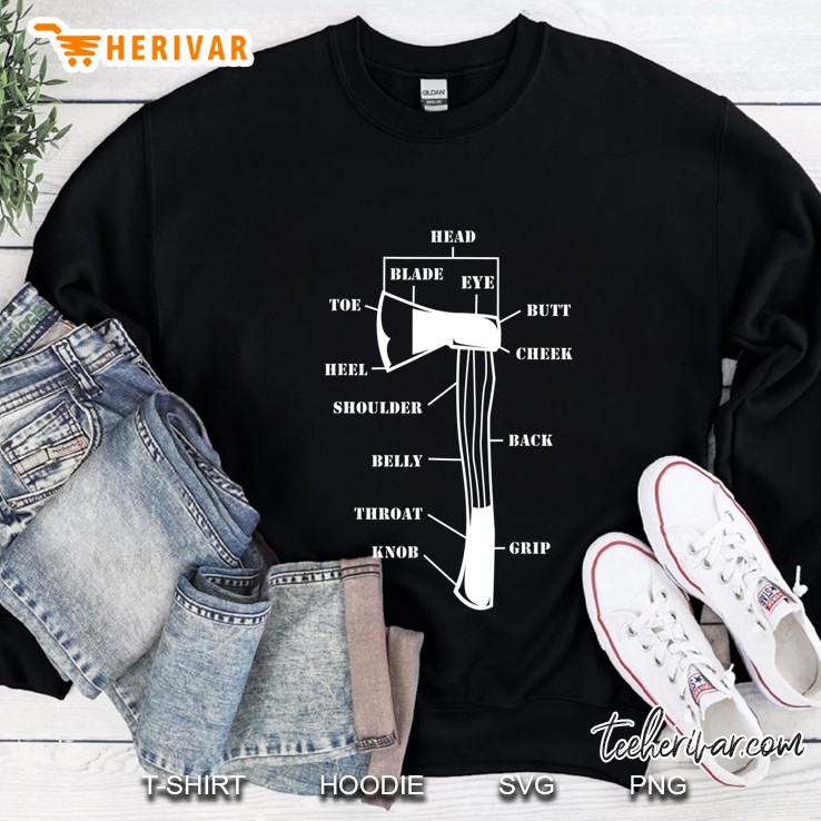 Axe Throwing Anatomy Outdoorsman Hatchet Throwing Gift Sweatshirt