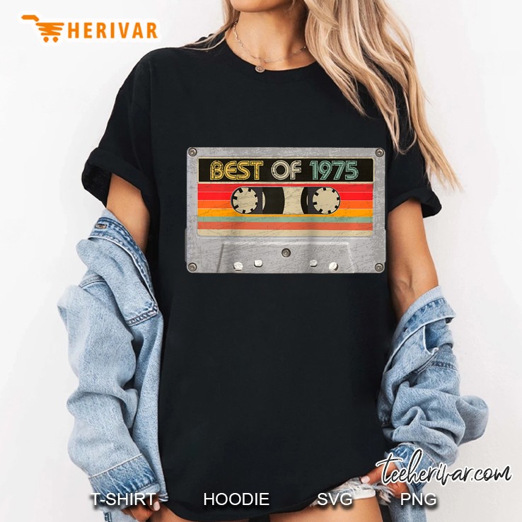 Best Of 1975 45Th Birthday Gifts Cassette Tape Vintage Raglan Baseball Tee Ladies Tee