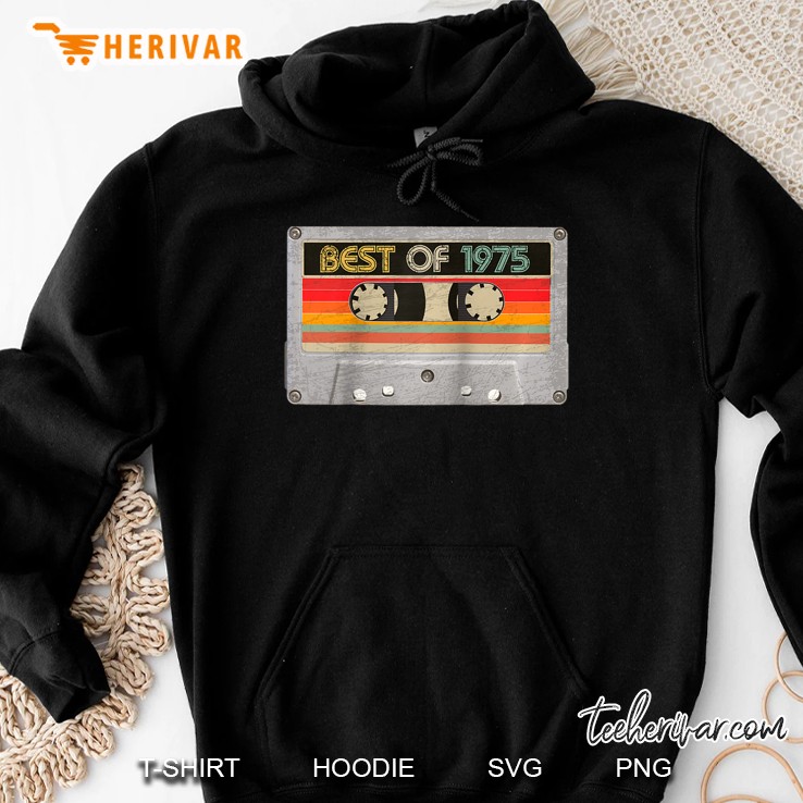Best Of 1975 45Th Birthday Gifts Cassette Tape Vintage Raglan Baseball Tee Hoodie