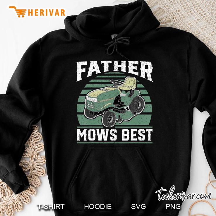 Father Mows Best Funny Riding Mower Retro Mowing Dad Gift Mugs