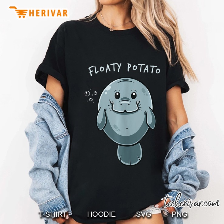 Floaty Potatoe Manatee Chubby Mermaid Sea Cow Animal Gift Tank Top Ladies Tee