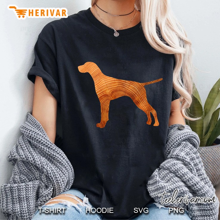 German Shorthair Pointer Shirt Dog Tree Nature Silhouette Ladies Tee