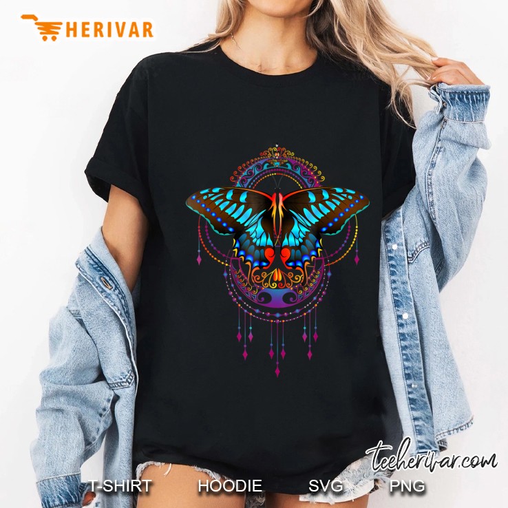 Magic Butterfly - Colorful Mandala 1 Yoga Tee Ladies Tee