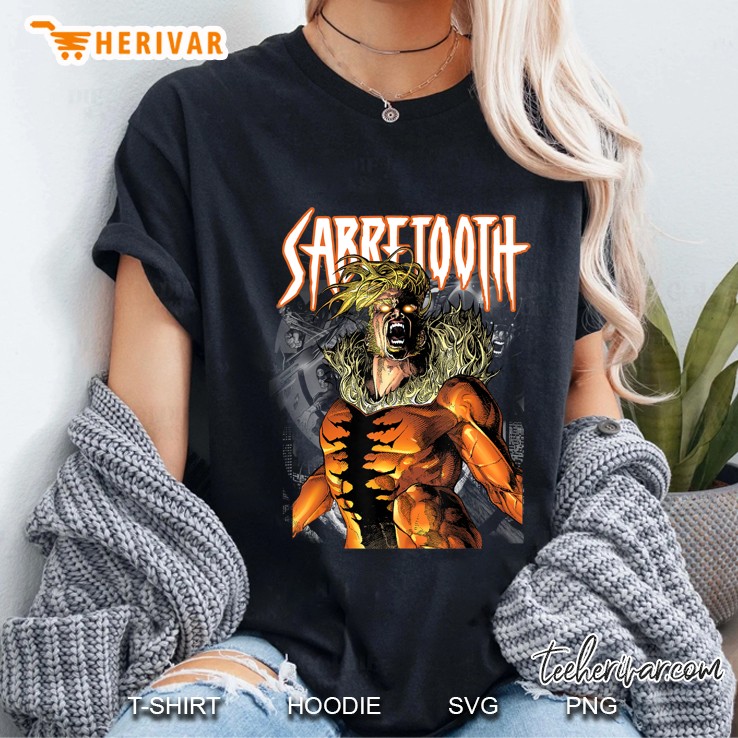 Marvel X-Men Sabretooth Release Inner Beast Graphic Ladies Tee
