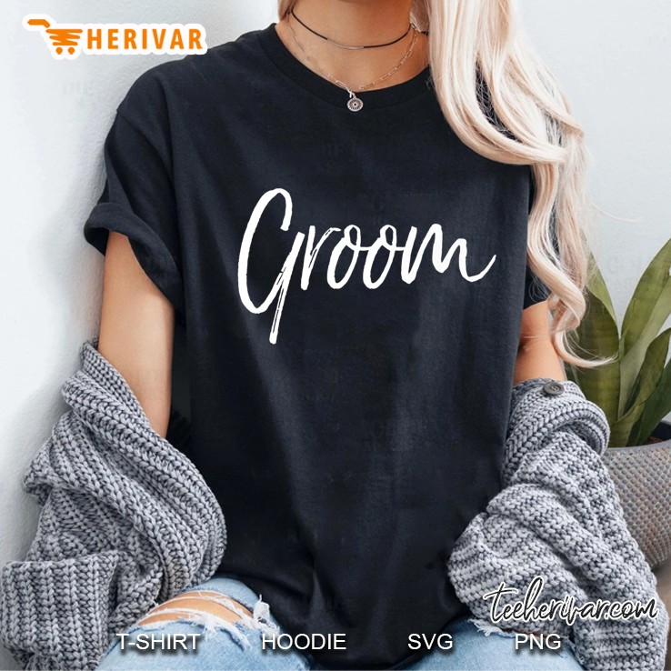 Mens Matching Getting Ready Bride & Groom Wedding Gifts Groom Premium Ladies Tee