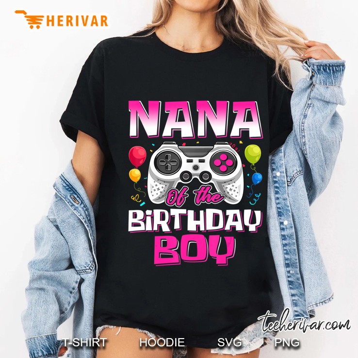 Nana Of The Birthday Boy Matching Video Gamer Birthday Hoodie