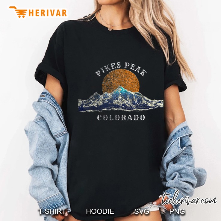 Pikes Peak Colorado Mountain Scene Hoodie