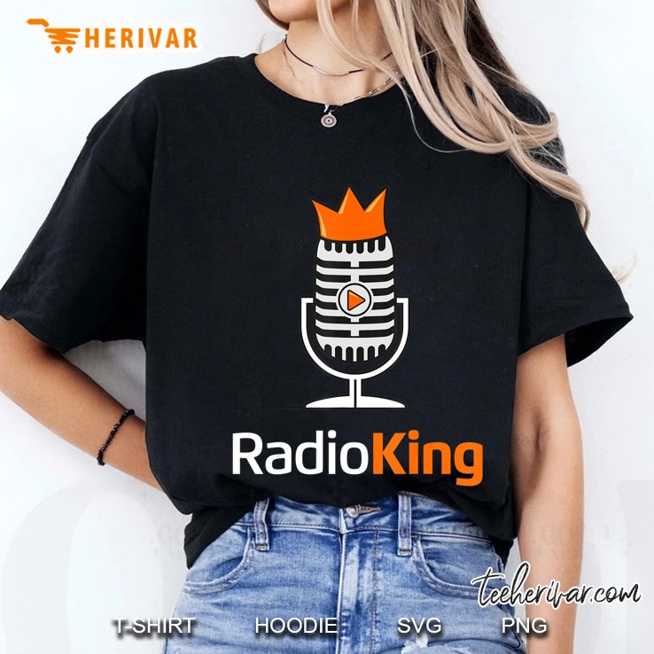 Radio King Microphone Dj Radio Host Anchor Funny Ham Radio Ladies Tee