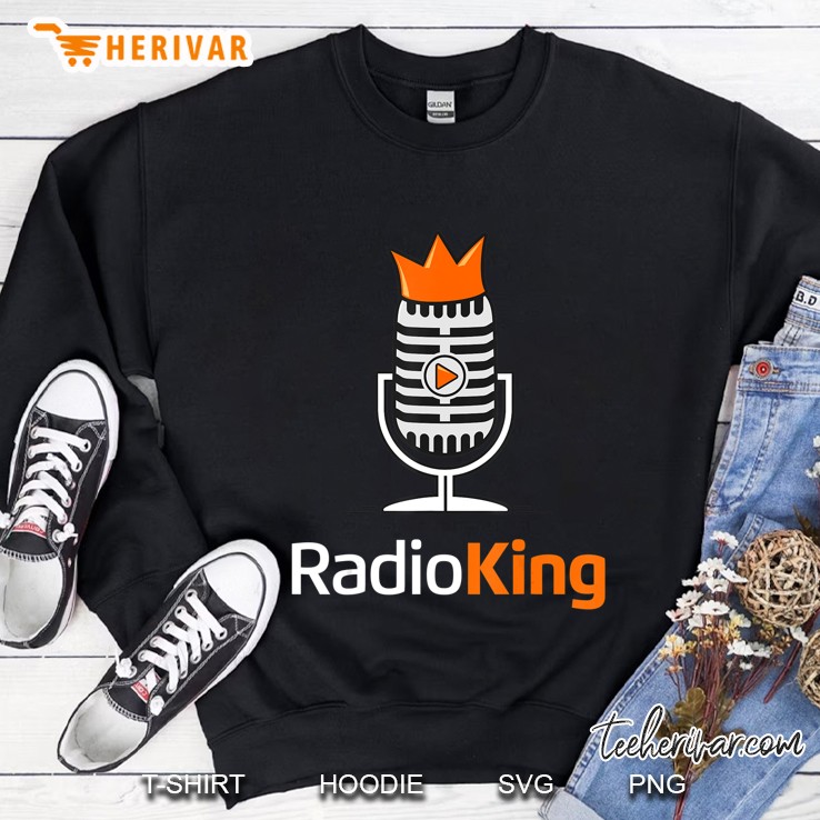 Radio King Microphone Dj Radio Host Anchor Funny Ham Radio Sweatshirt