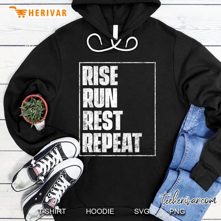 Rise Run Rest Repeat Running Quote Mugs