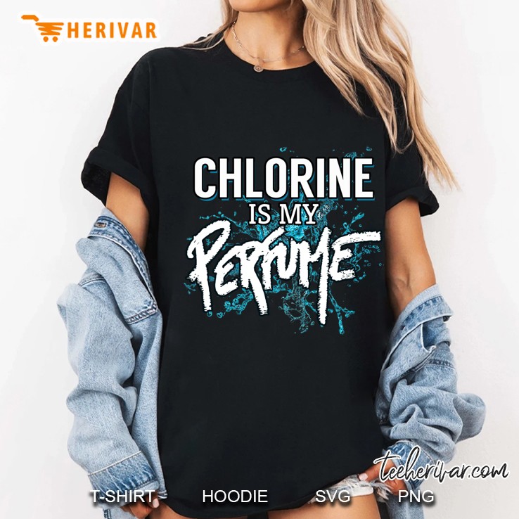 Swimmer Gift Chlorine Is My Perfume Fun Swim Humor Pullover Hoodie