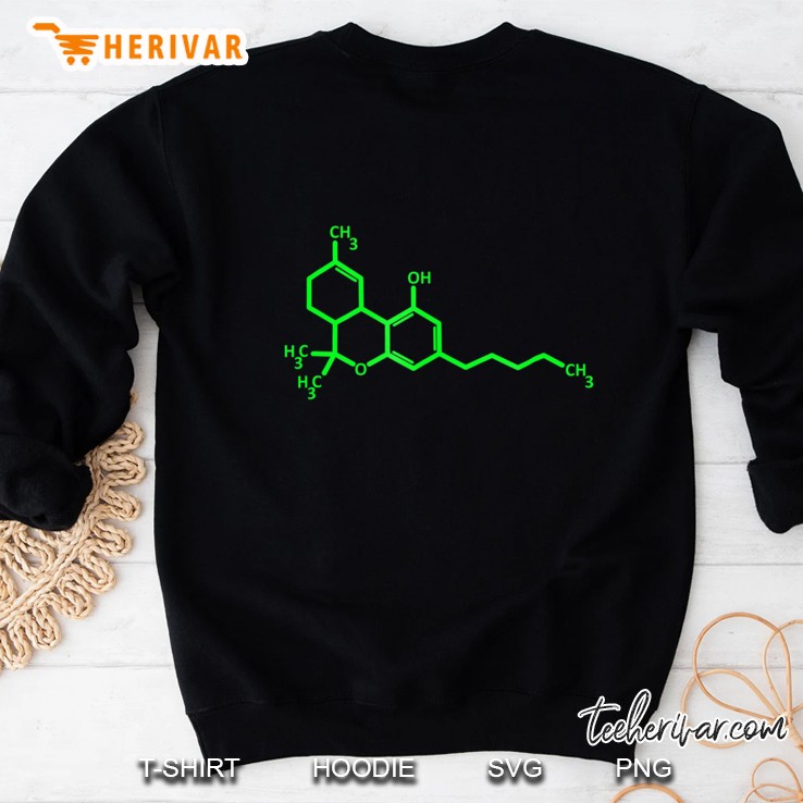 Thc Molecule Tetrahydrocannabinol Medical Marijuana Sweatshirt
