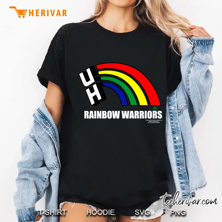 University Of Hawaii Hawaii Rainbow Warrior Logo Ladies Tee