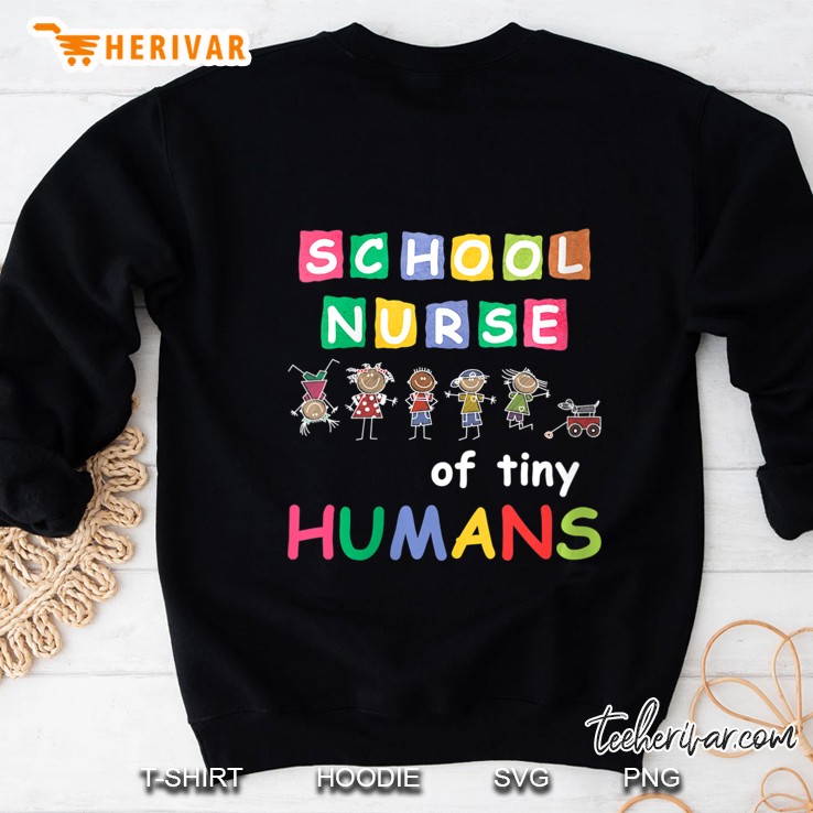 Womens School Nurse Of Tiny Humans - School Nursing V-Neck Sweatshirt
