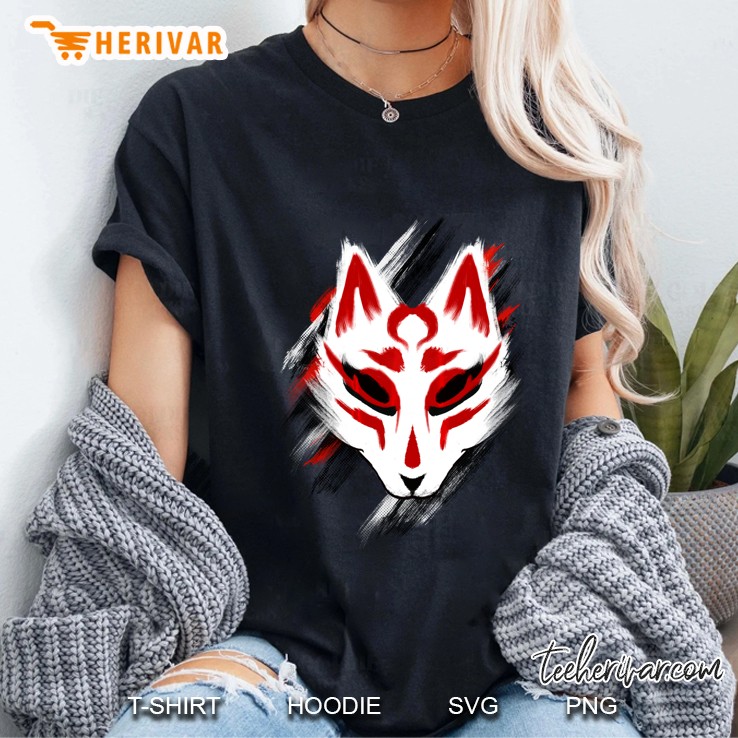 Yokai Kitsune Mask Traditional Japanese Art Hoodie