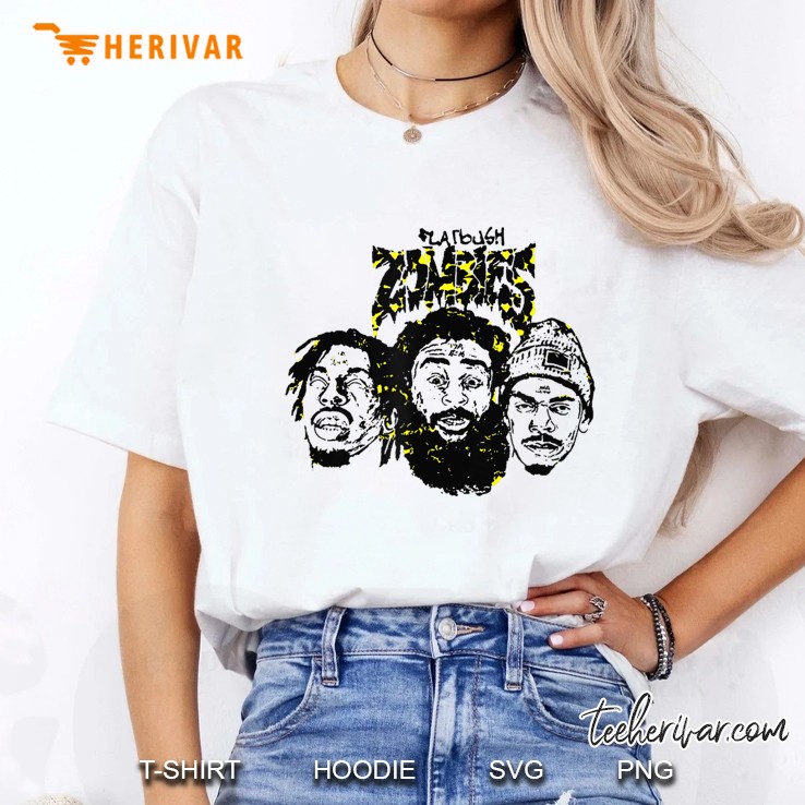 Flatbush Apparel Zombies Triangle Yellow Tie Dye Classical Ladies Tee