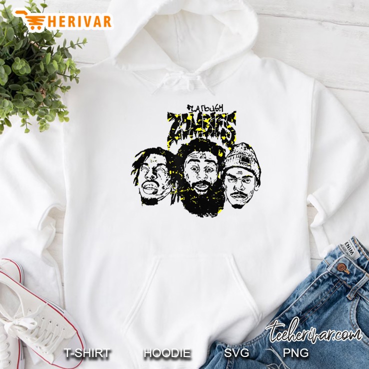 Flatbush Apparel Zombies Triangle Yellow Tie Dye Classical Hoodie