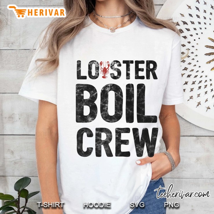 Lobster Boil Crew Maine Vintage Black Gif Ladies Tee