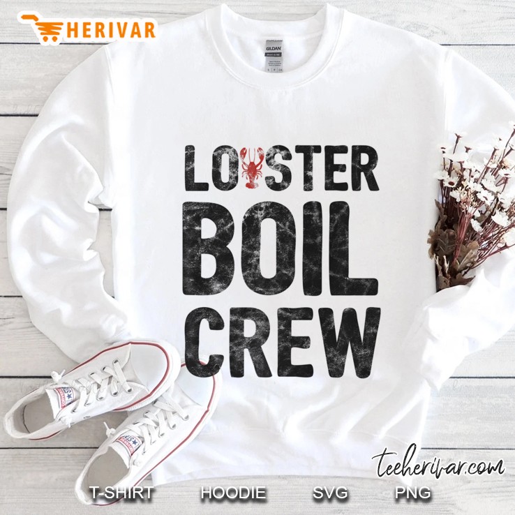 Lobster Boil Crew Maine Vintage Black Gif Sweatshirt