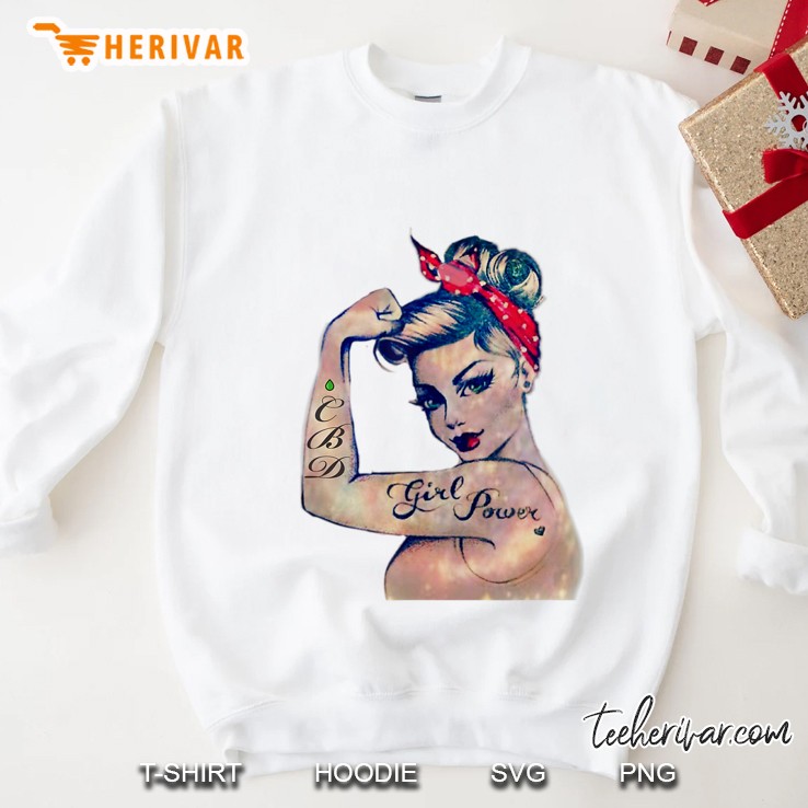 Pin Up Flexing Women Cbd Sweatshirt