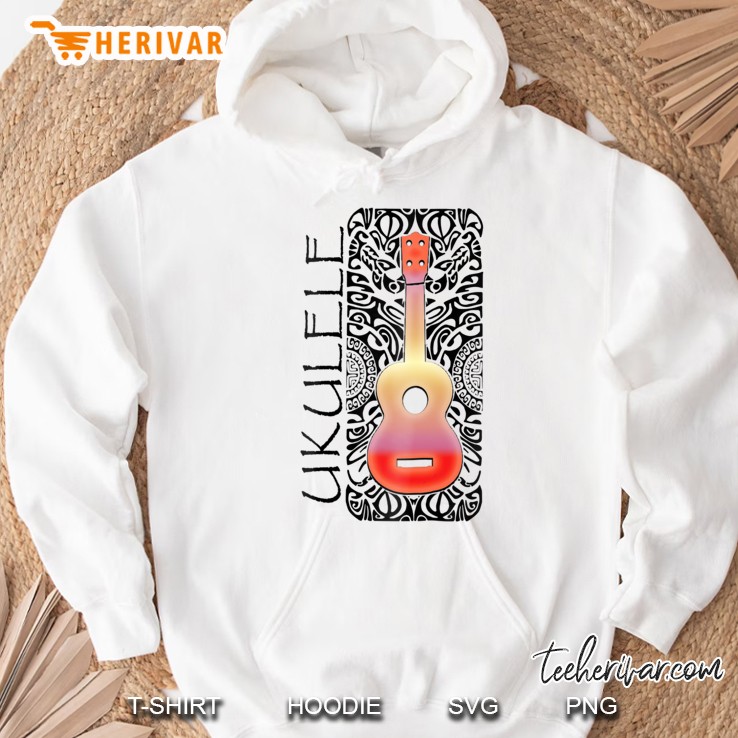 Ukulele Tattoo Tribal Pattern - Hawaiian Music Hoodie