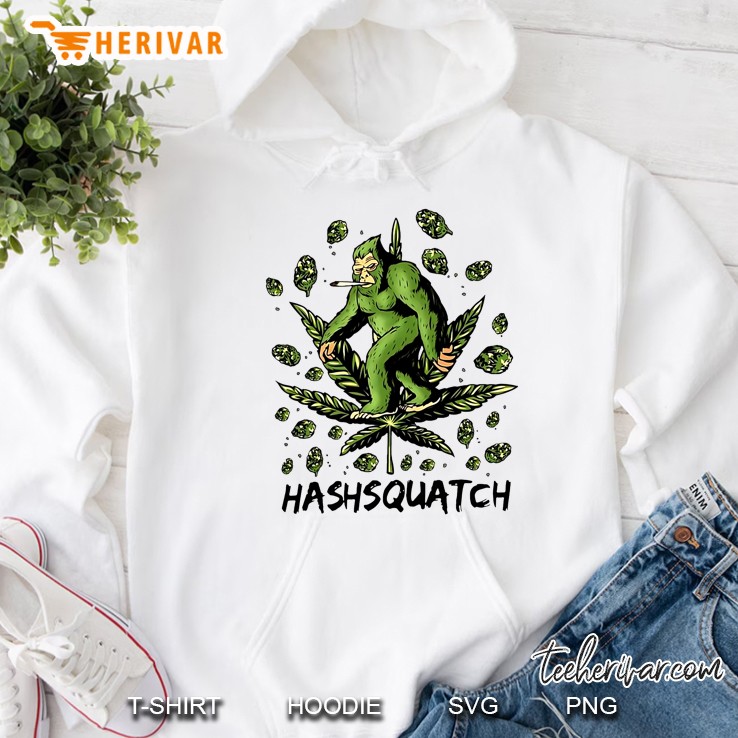 Bigfoot Smoke Weed Cannabis Hashquatch Hoodie