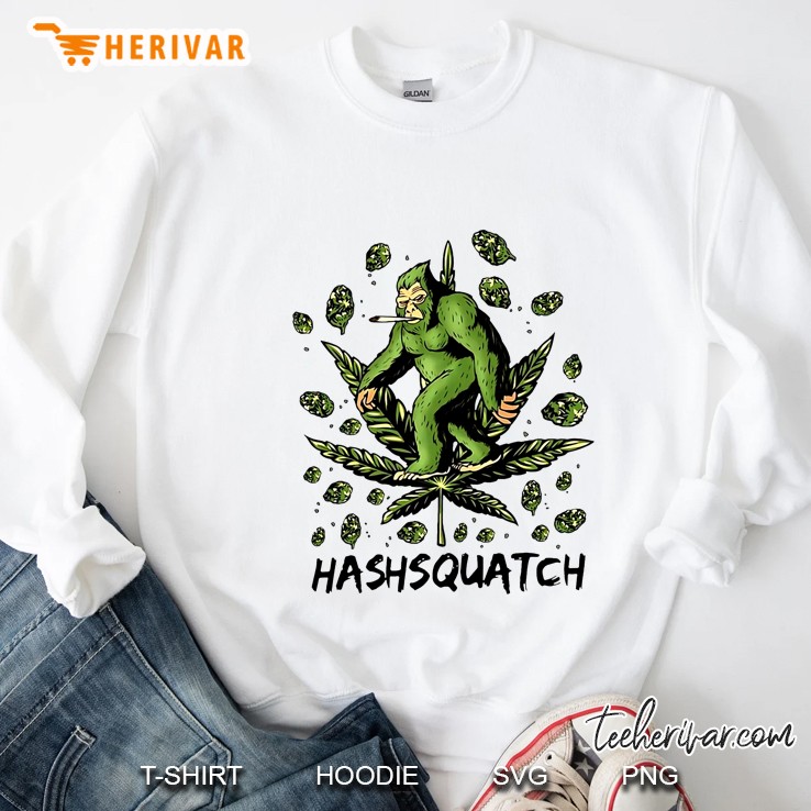 Bigfoot Smoke Weed Cannabis Hashquatch Sweatshirt
