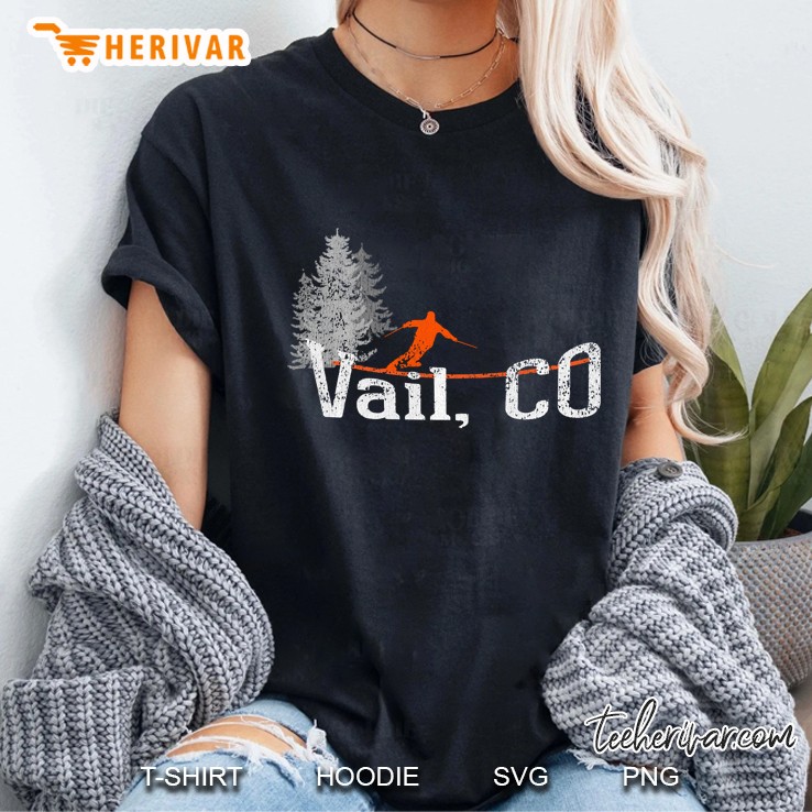 1980S Style Vail Co Vintage Skiing Ladies Tee
