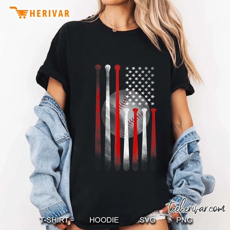 American Flag Vintage Baseball Flag , Dad, Mom Hoodie