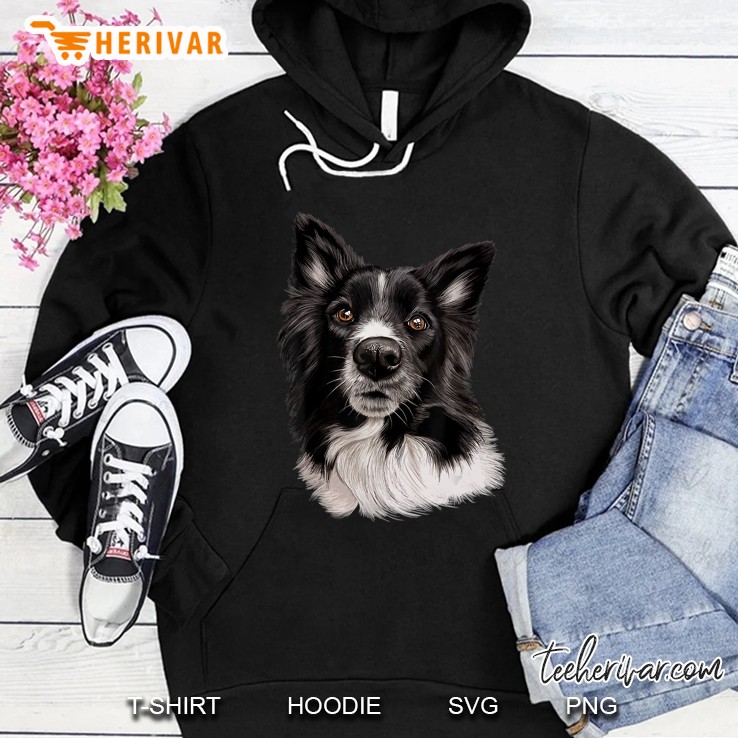 Border Collie Cute Dog Art Dogs Hoodie