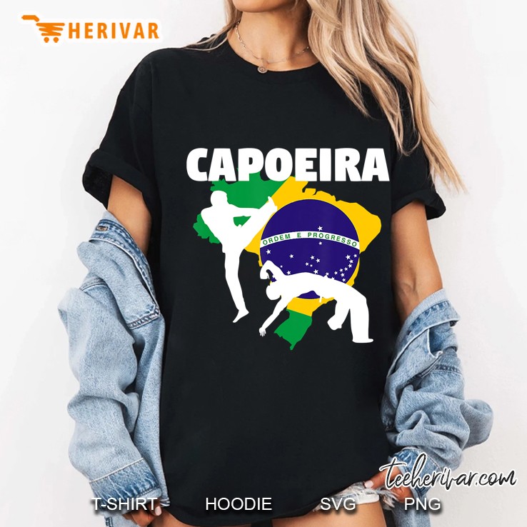 Capoeira Shirt Brazilian Martial Arts Dancing Flag Kick Hoodie