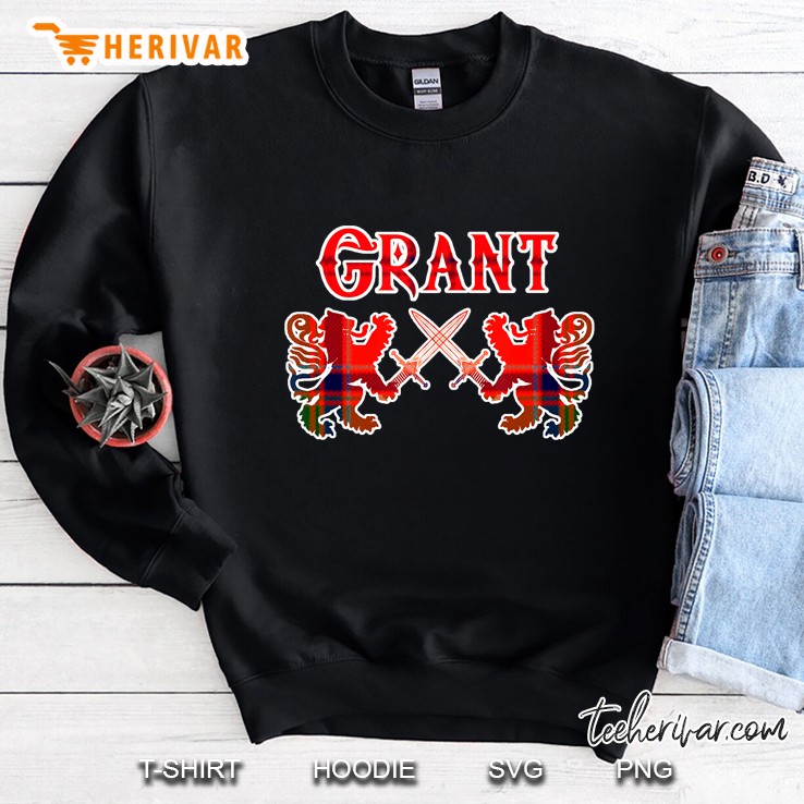 Clan Grant Scottish Family Kilt Tartan Lion Gift Sweatshirt