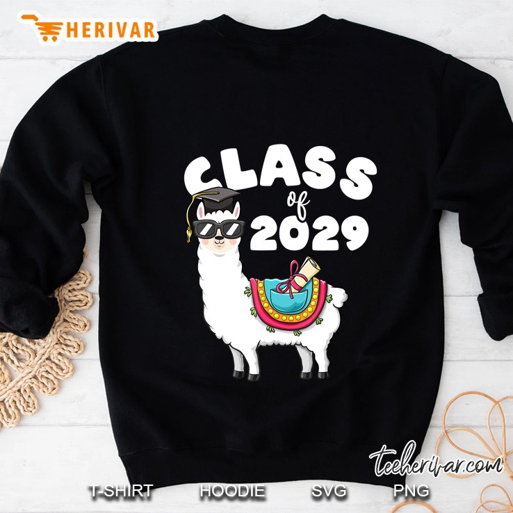 Class Of 2029 Llama First Day Of 3Rd Grade Tee, Grow With Me Sweatshirt