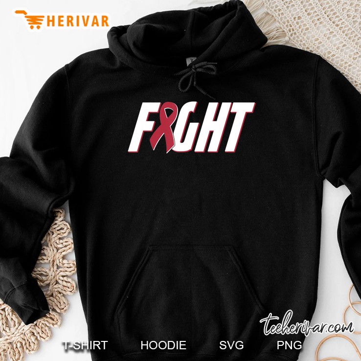 Fight Multiple Myeloma Cancer - Burgundy Awareness Ribbon Hoodie