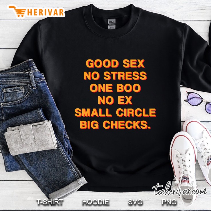 Good Sex No Stress One Boo No Ex Small Circle Big Checks Pullover Sweatshirt