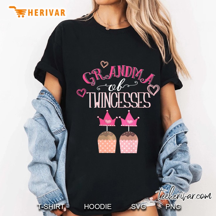 Grandmother Grandma Of Twin Girls Twincesses Gift Ladies Tee