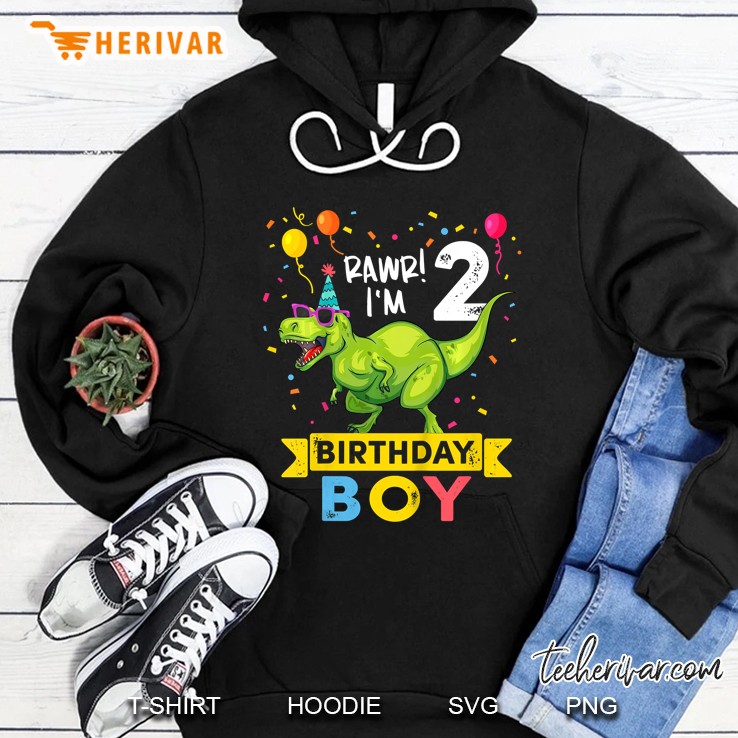 Kids 2 Year Old Shirt 2Nd Birthday Boy T Rex Dinosaur Mugs