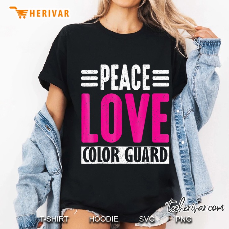 Peace Love Color Guard Distressed Ladies Tee