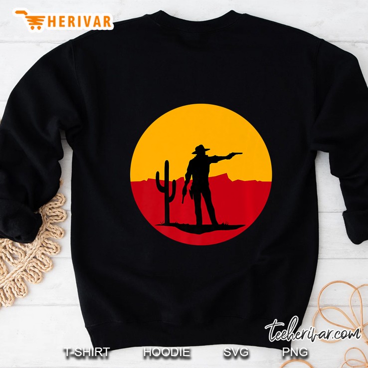 Red Outlaw Cowboy In The Wasteland Sweatshirt