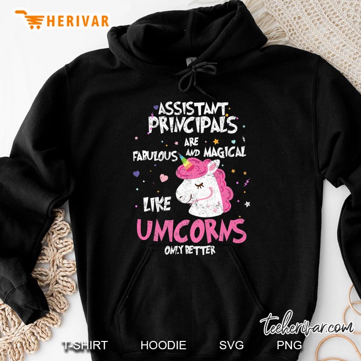Unicorn Assistant Principal Retro Novelty Hoodie