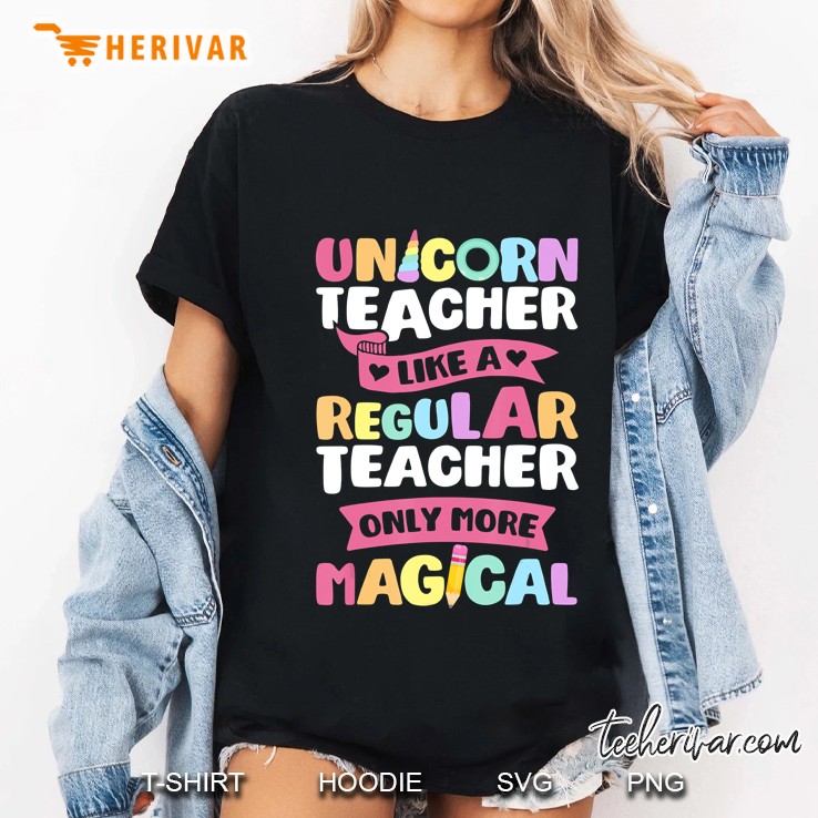 Unicorn Teacher Funny Women Teachers Back To School Hoodie