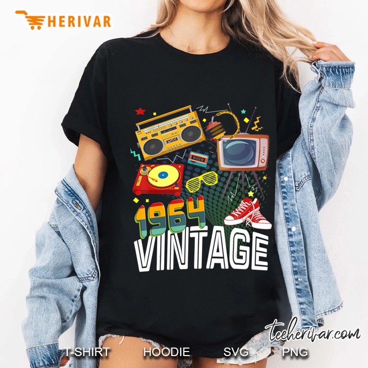 56Th Birthday 56 Years Old Vintage 1964 Retro 80S 90S Style Ladies Tee