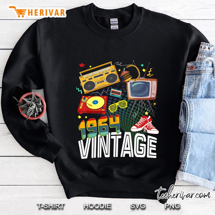 56Th Birthday 56 Years Old Vintage 1964 Retro 80S 90S Style Sweatshirt