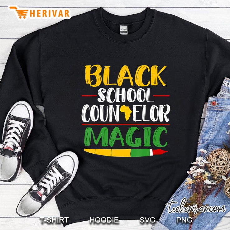 Black School Counselor Magic Black History Month Teacher Sweatshirt
