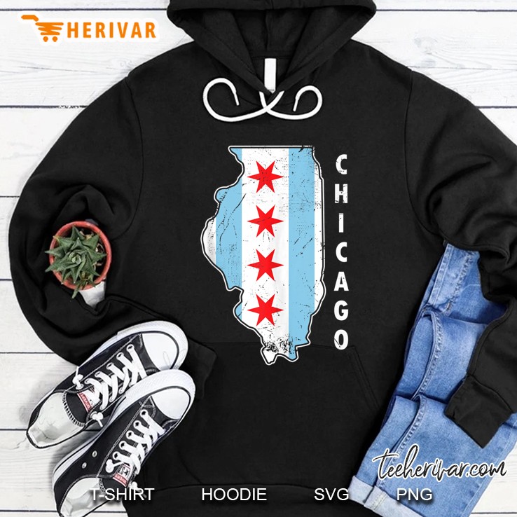 Vintage Style Chicago Gift Design Idea Chicago Flag Tank Top Mugs