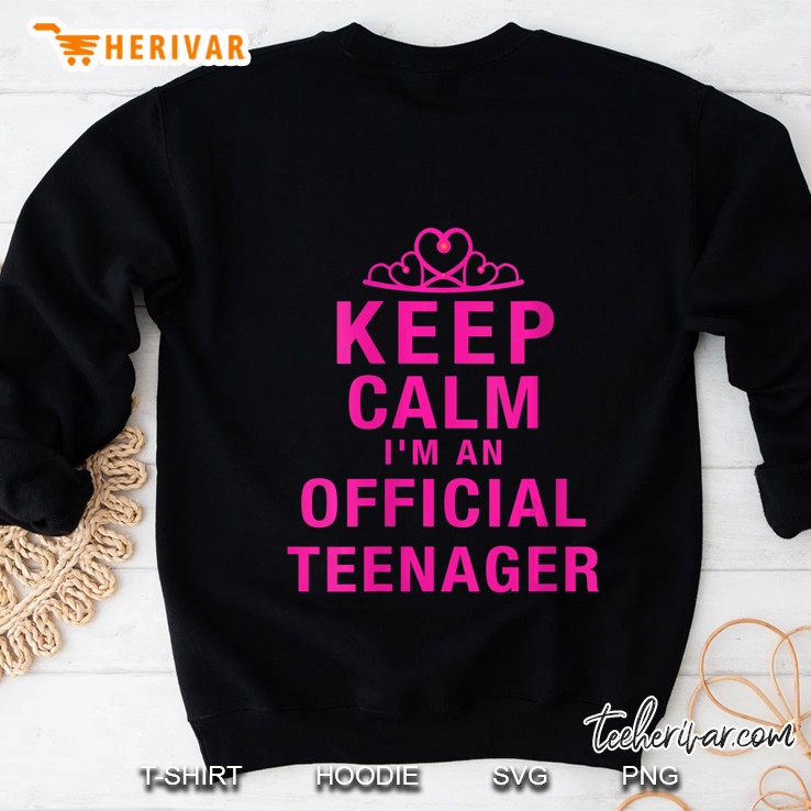 Womens Keep Calm I'm An Official Teenager 13 Year Old 13Th Birthday V-Neck Mugs