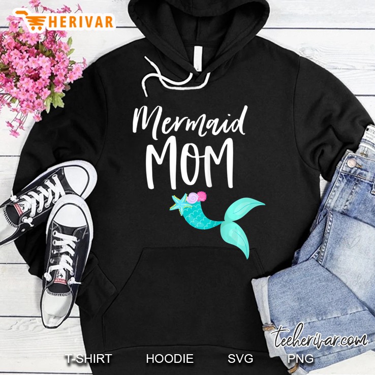 Womens Mermaid Birthday Party Shirt For Girl Momma Mama Mermaid Mom Tank Top Mugs